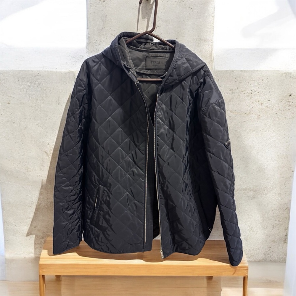 Prada Black Quilted Puffer Jacket